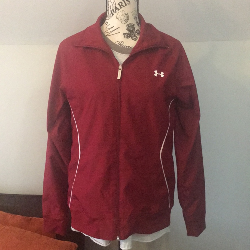 Maroon Under Armour windbreaker jacket